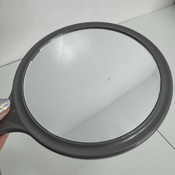 Vintage Gray Goody 10.5” Handheld 2 Sided Mirror Regular & Magnifying Hang - Picture 5 of 7